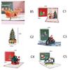 Xmas Tree Santa Kid Party Gift Invitations Marry Festival Decoration Christmas Card Greeting Cards