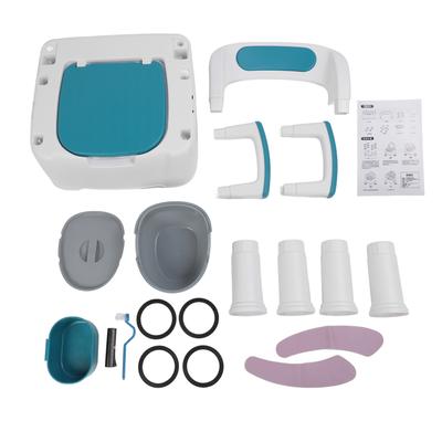 Портативное сиденье для унитаза, антизапах, прикроватный мобильный твердый туалет для беременных женщин и пожилых людей, синий