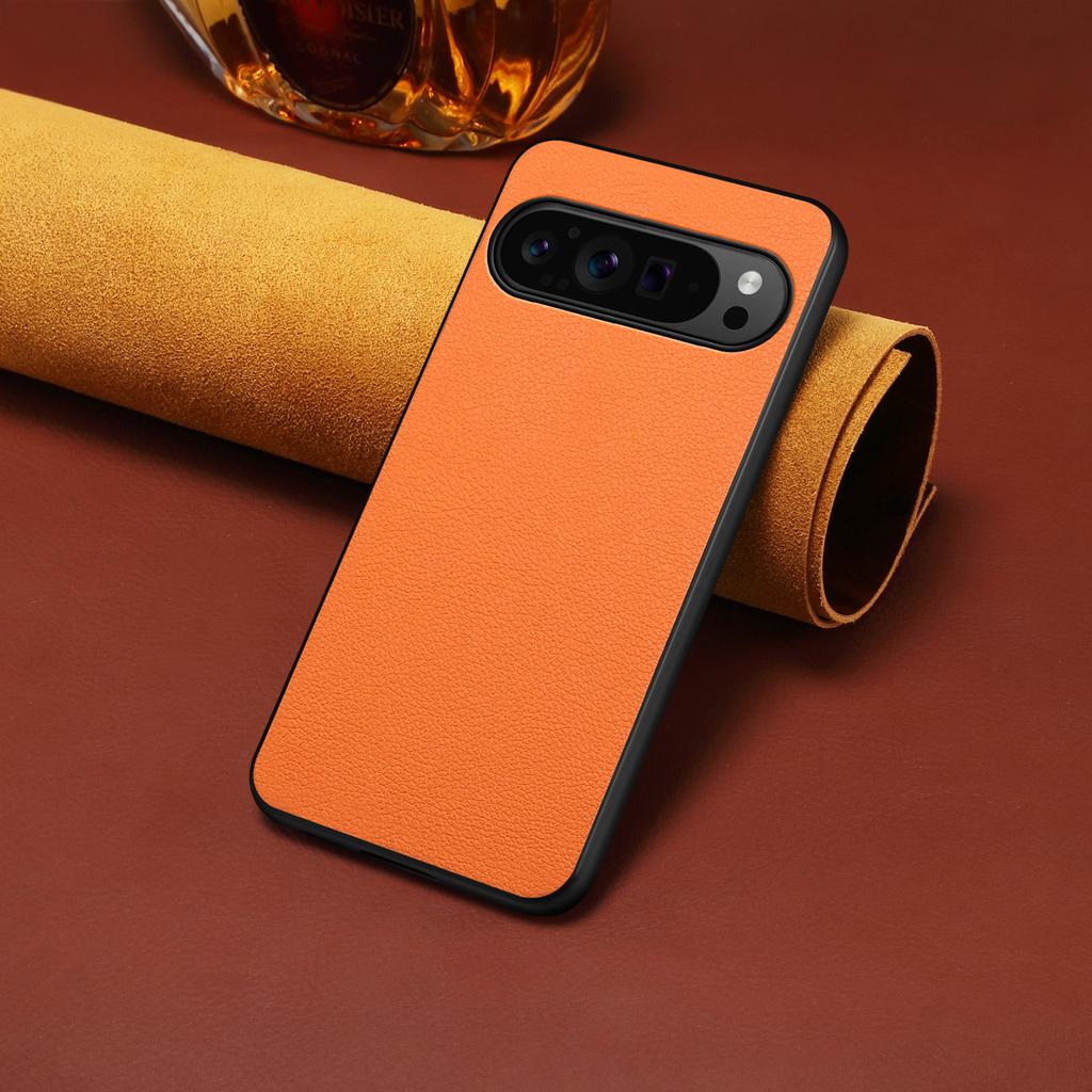 Чехол для Google Pixel 10/Pixel 10 Pro из кожи теленка с текстурой + ПК + ТПУ чехол для телефона