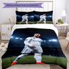 Ronaldo's Champions League Glory Bedding Set, Breathable Duvet Cover with Pillowcases, Soft Bed Linen for Bedroom Home Decoration, Perfect Festival Bi