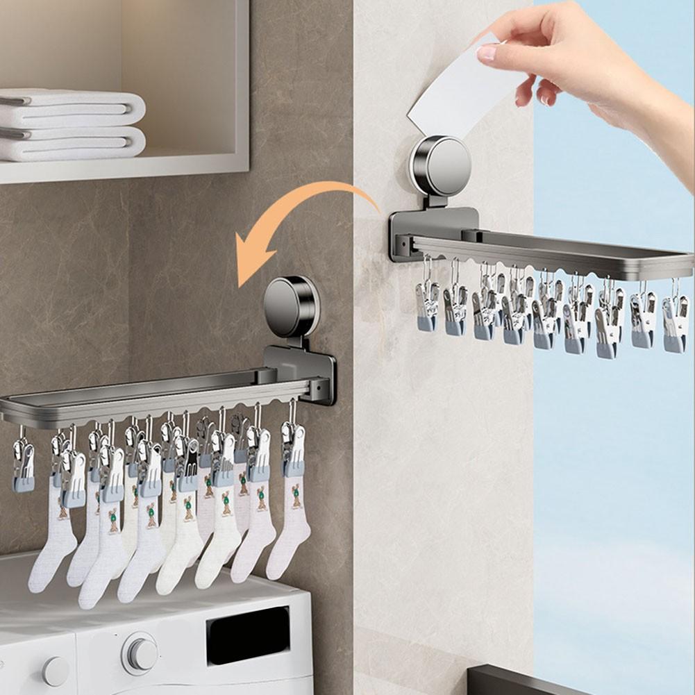 Складная сушилка на присосках, ветрозащитная сушилка для носков