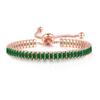 CZ Tennis Bracelets for Women Unique Black Crystal Bangle Rose Gold Adjustable Hand Chain Friends Jewelry DZH051