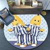 Bananas In Pyjamas Classic Round Rug for Livingroom,Bedroom, Palyroom, Chair Rug, Area rug, Circle Carpet, Fan Christmas gift