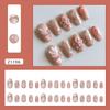 Three-dimensional lily ice flower bubble pearl gradual change pearlescent temperament ins wind removable manicure 30 pieces
