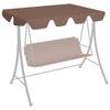 VidaXL Replacement Swing Canopy Brown 150-130x70-105cm 270 G-m²