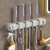 Bathroom Mop Holder Hook Wall-Mounted No-Drill Mop Rack Bathroom Mop Storage Hook Mop Rack Fixed Clip