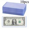 10 Pcs Bill Currency PVC Clear Hard Plastic Sleeve Clip Paper Money Notes Bills Holder for Collection Protector Case Supplies 173*75mm