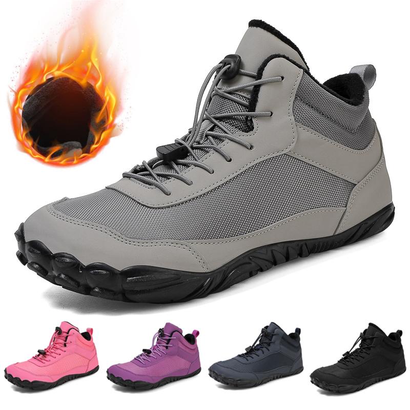 Fashion 2024 Winter Short Boots Men's Snow Barefoot Casual Shoes Outdoor Hiking Shoes Work Shoes Women's Warm Boots Men's Snow Boots
