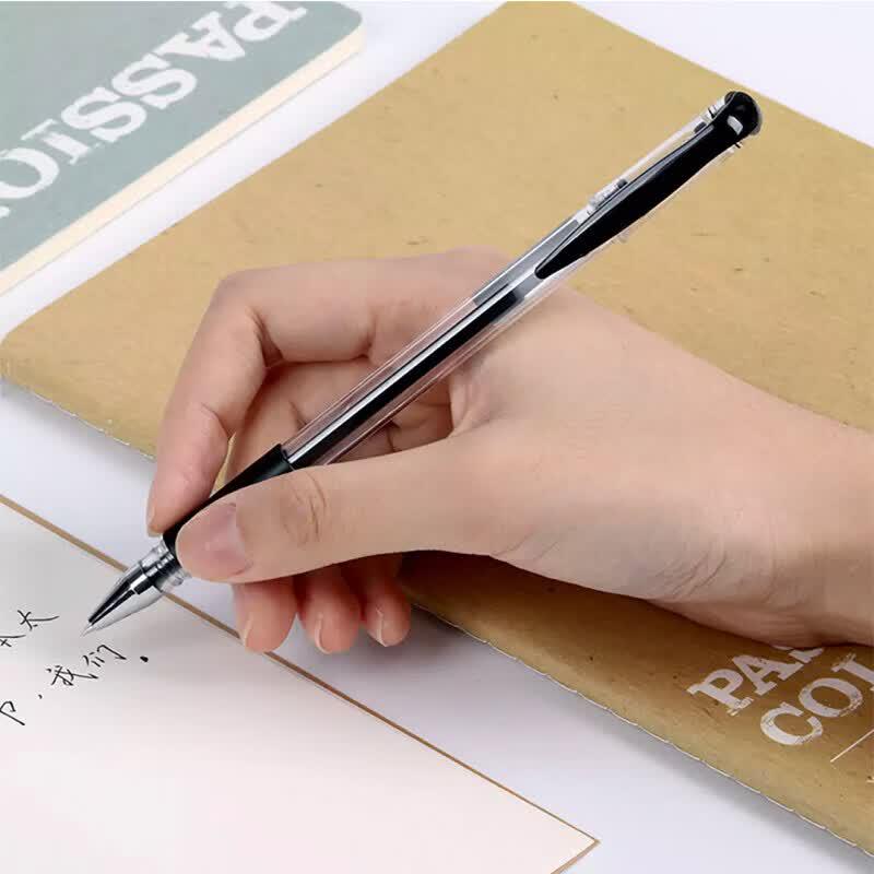 Qihuan 0.5mm Black Gel Pens (12-Pack)