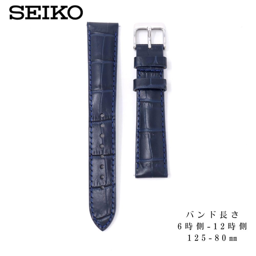 Часы с ремешком 19 мм из воловьей кожи темно-синего цвета с инструкциями по уходу RS06S19NY [Seiko] мужские
