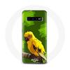 Case for Samsung Galaxy S10 Plus Yellow Parakeet Birds Green Background