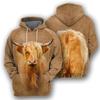 Animal Sheep Alpaca Bull Horse Pattern Hoodie Men 3D Printed Long Sleeve Pullover Sweatshirts Street Oversized Hooded Coat
