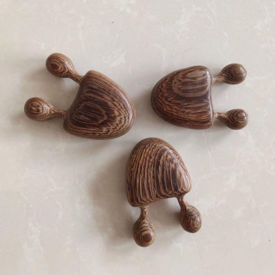 Меридианная расческа с круглыми краями для расслабления мышц, облегчение давления, 2 зуба, надавливание на акупунктурные точки, деревянная массажная расческа для головы и глаз