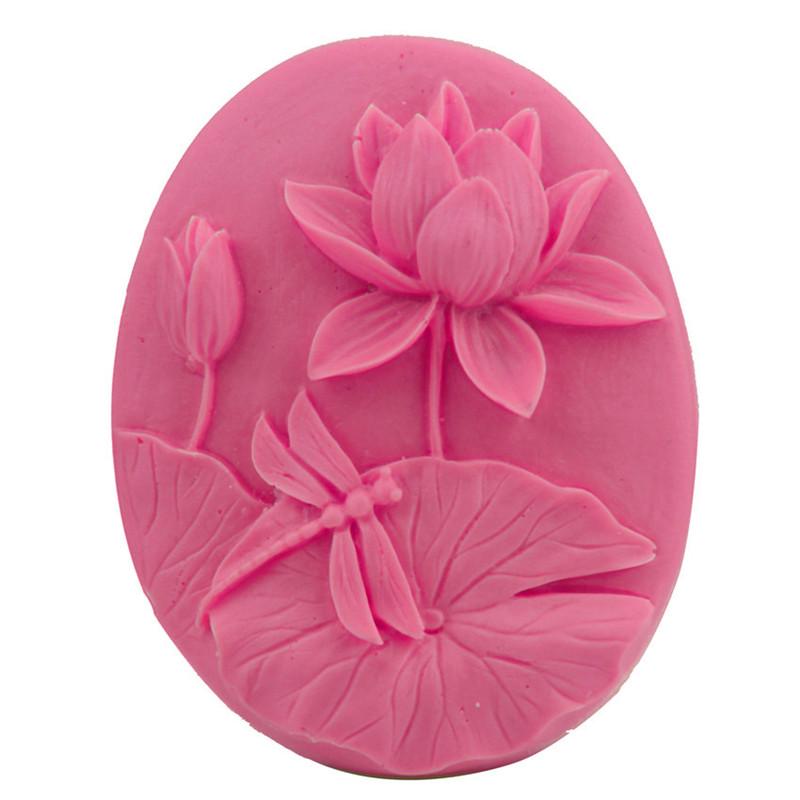 Beautiful Lotus Handmade Soap Candle Mould Cake Chocolate Candy Cookies Baking