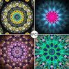 HUACAN 4 шт./компл. Картина с бриллиантами Искусство Мандала Алмазная картина 5D Алмазная вышивка