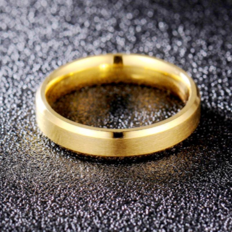 Европейское и американское матовое мужское кольцо из титановой стали - Ювелирные изделия из нержавеющей стали
