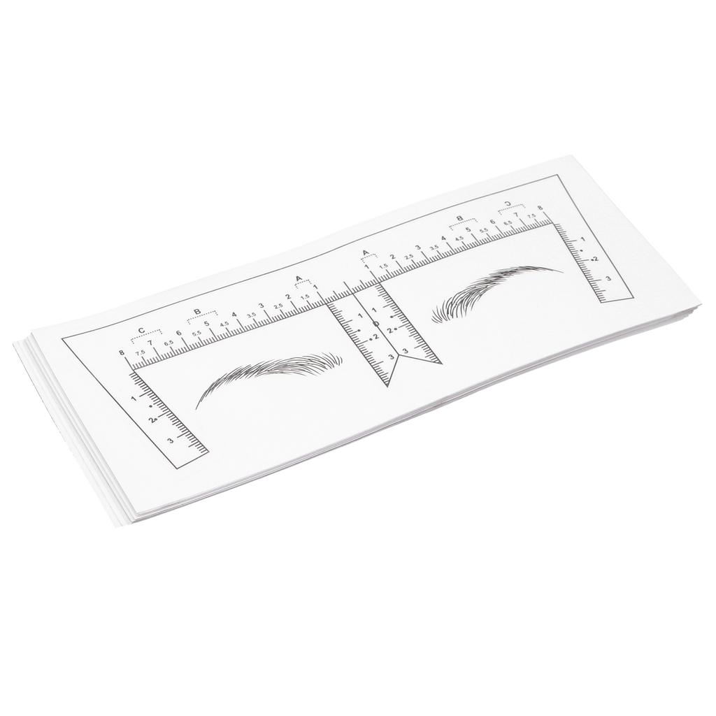 50Pcs Transparent Eyebrow Stencils Stickers Microblading Eyebrow Ruler SelfAdhesive Brow Sticker