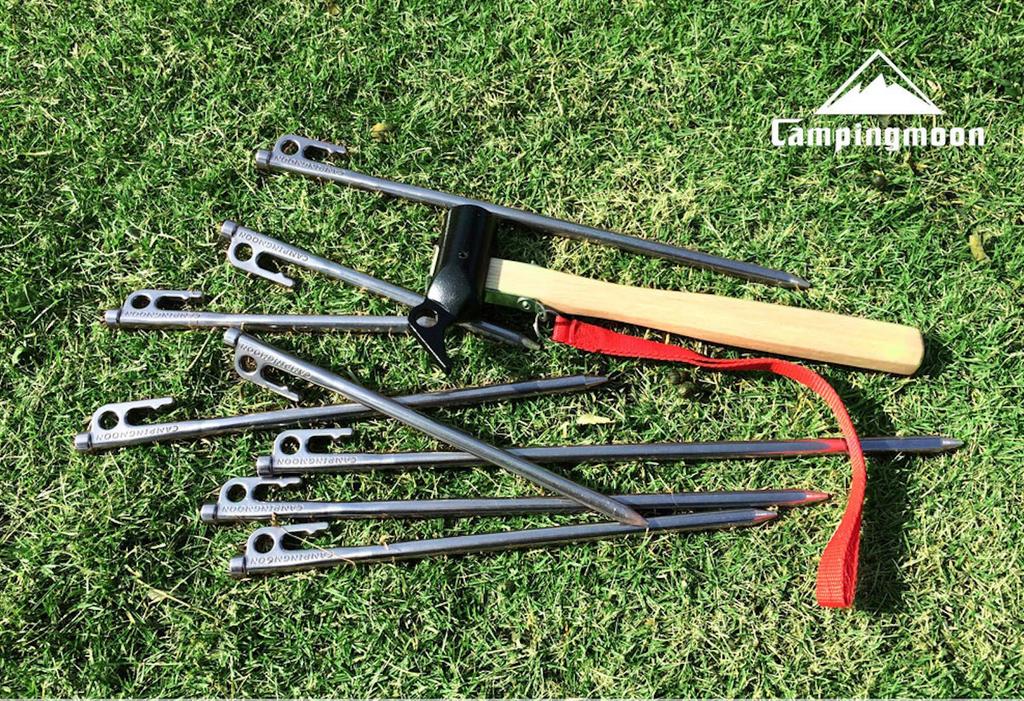 CAMPING MOON Martensitic Stainless Steel 420J Hardened Forged Peg 40cm Set of 6 Series Power Peg Ideal for Hard Ground R-40 R-40-6P