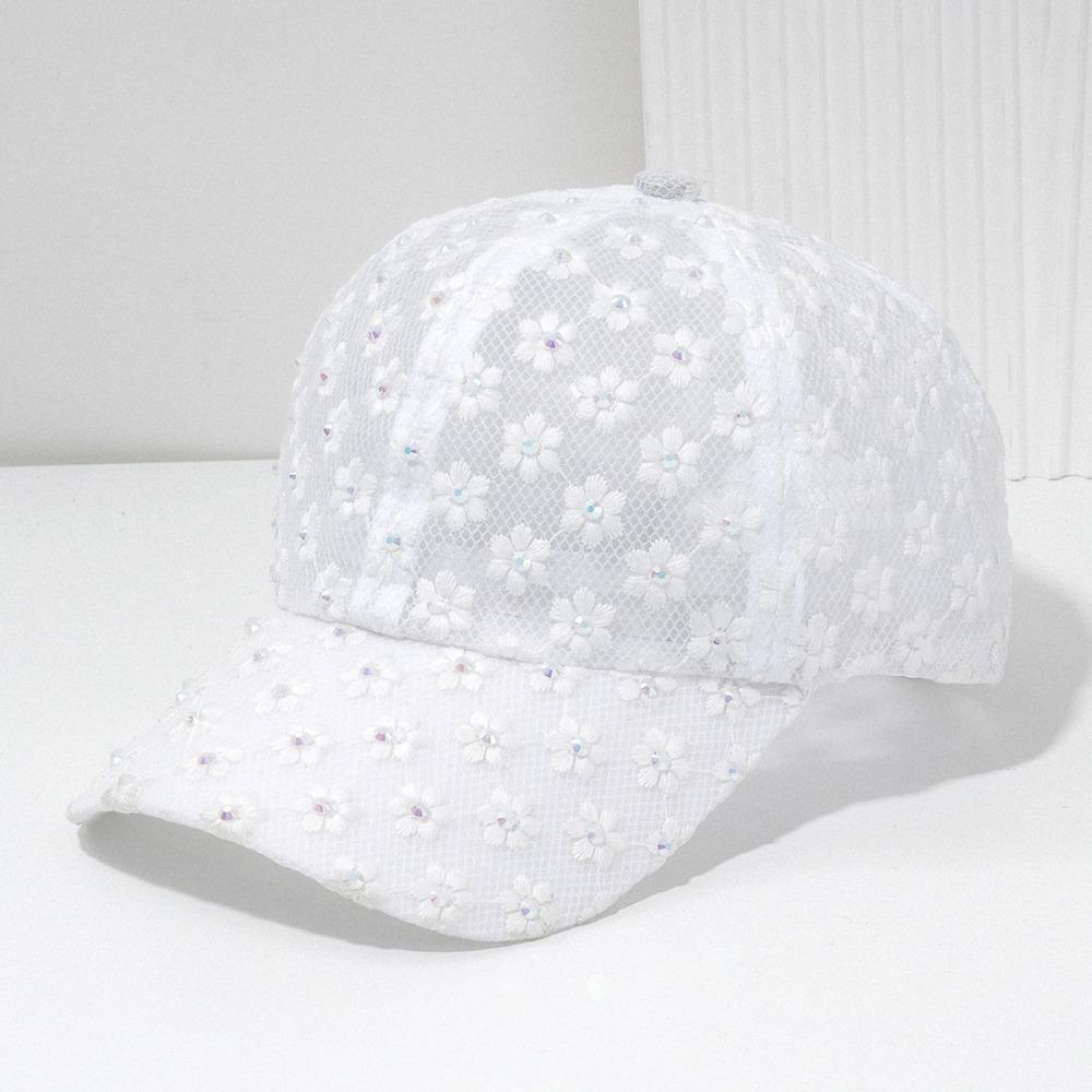 Lightweight Summer Baseball Cap Flower Embroidery Outdoor Sun Hat Female Fashion