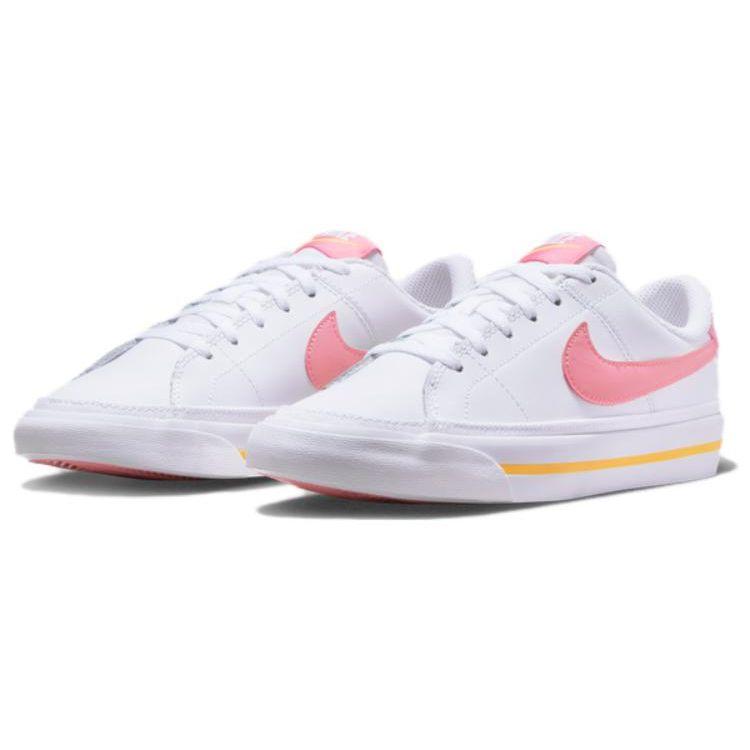Nike Детские кроссовки Court Legacy GS White Coral Chalk Laser-Orange DA5380-118