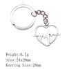 New Year's Day Aesthetic Keychains Couple Heart Love Key Ring Women's Bags Chain Men