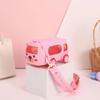 Cartoon Bus Straw Cup 500ml Children Water Jug Kawaii Bus Plastic Water Bottle  Home Use