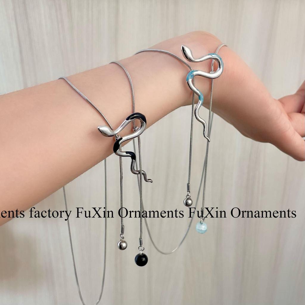 Ожерелье Magic Design: Унисекс-цепочка для свитера, серия Ice Snake, осенняя коллекция