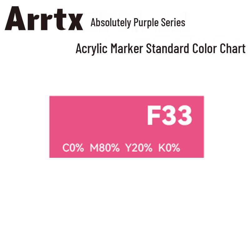 Arrtx Ataishi Акриловый маркер с мягким наконечником, 1 шт., Абсолютно фиолетовый, Стиль A/B, 30 цветов, Водонепроницаемый, Быстросохнущий, Непрозрачный.