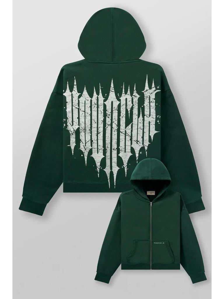 Мужская толстовка-кардиган на молнии в американском стиле YOUNGLA для бега и фитнеса