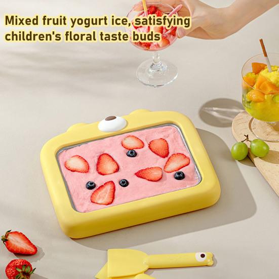 Ручная машина для приготовления мороженого, неэлектрическая машина для приготовления йогурта и щербета со скребком, портативный инструмент для приготовления десертов для детей и семейного отдыха, экологически чистый