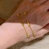 18K Stainless Steel Gold Plated Water Drop Tassel Zircon Earrings Fashion Exquisite Waterproof Earrings Jewelry Gift for Women