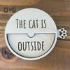 Магнитный знак-напоминание о питомце «Кот внутри», деревянный знак, переключаемый, для входной двери в дом, офиса, поворотный столик, украшение, подарок любителю кошек