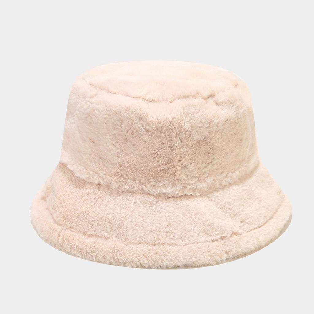 Fashion Solid Colour Fisherman Hat Autumn And Winter Outdoor Warm Plush Basin Hat