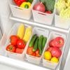 Transparent Storage Basket Smooth Edge Fridge Storage Bin Durable Refrigerator Storage Box
