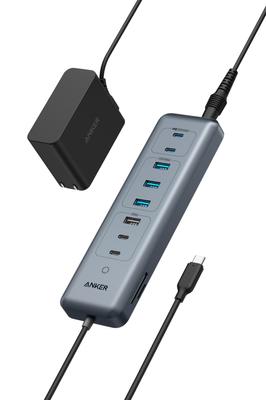 Anker Data Hub 5 Гбит/с высокоскоростная передача данных 100 Вт USB PD совместимый 65 Вт адаптер в комплекте порт порт оснащен слотом для карты памяти microSD SD совместимый с