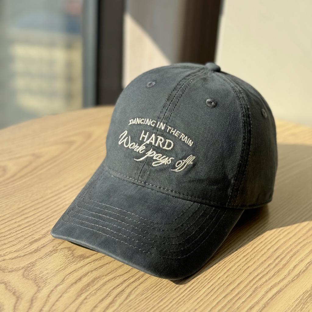 Spring and summer new fashion embroidered letter soft-top baseball cap, face-slimming duckbill cap for men, outdoor couple's sun hat