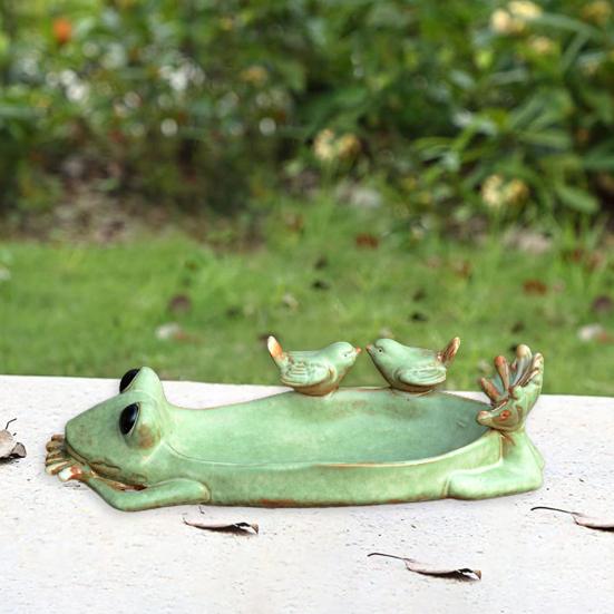 Кормушка для пчел в форме лягушки, милая керамическая кормушка из смолы, садовая лейка, сочный цветочный горшок