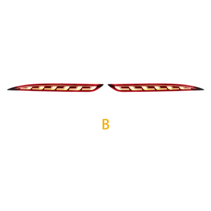 2PCS For Tesla Model Y Rear Fog Lamp Brake Light Dynamic Turn Signal Reflector LED Bumper Light Car Tuning Accessories