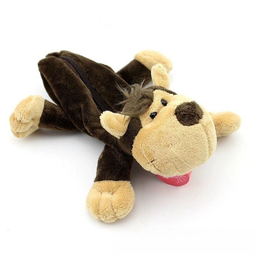 Cute Plush Pencil Bags Forest Animal Stationery Case Creative Pencils Pouch Gift