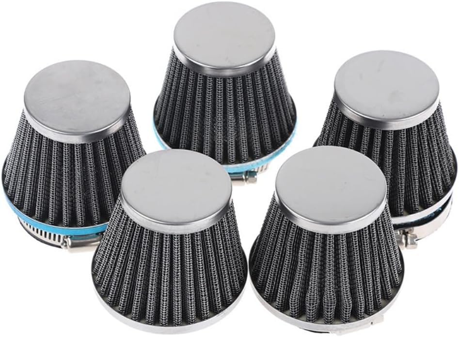 Air Air Filter Power Filter for Motorcycles, Stainless Steel Mesh with Band, Chrome