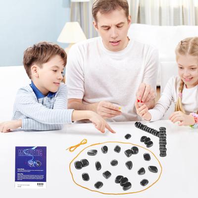 1 Набор Магнитная шахматная игра со шнурком Камень Логическое мышление Обучающая магнитная каменная игрушка Семейный вечер Дети Взрослые Интерактивная стратегическая игра