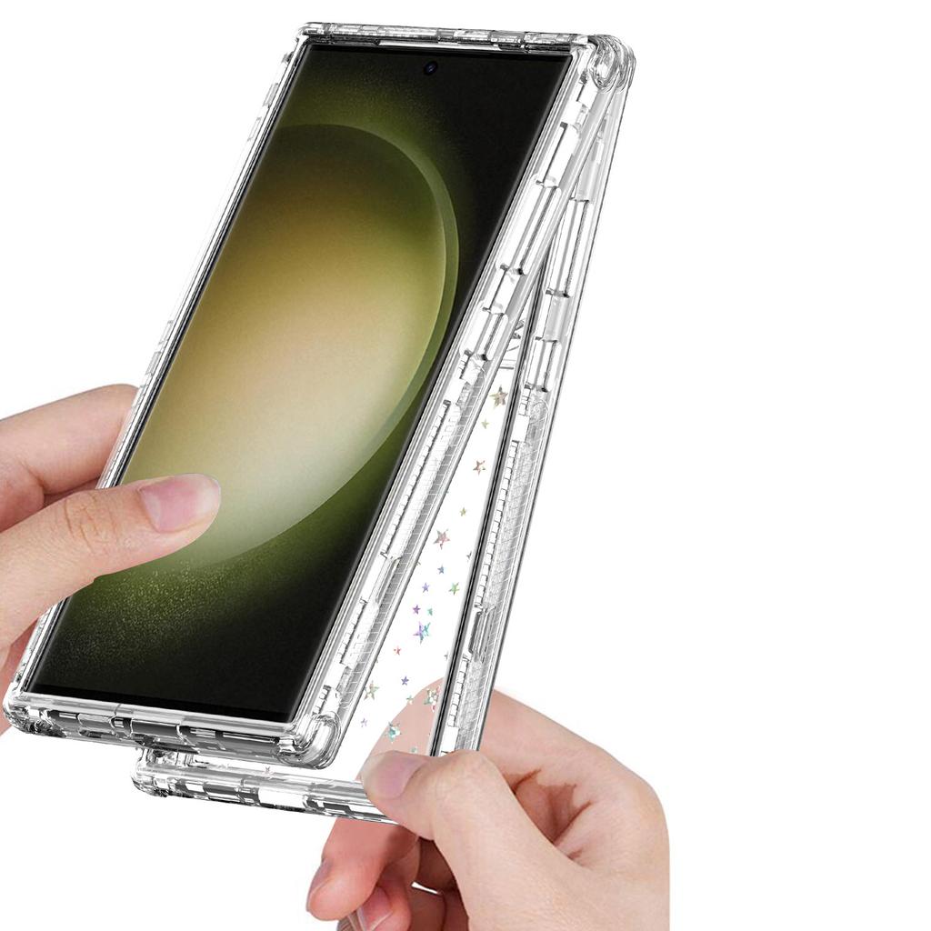 For Samsung Galaxy S25 Ultra/S24 Ultra Case Acrylic TPU Clear Phone Cover with Laser-printed Film