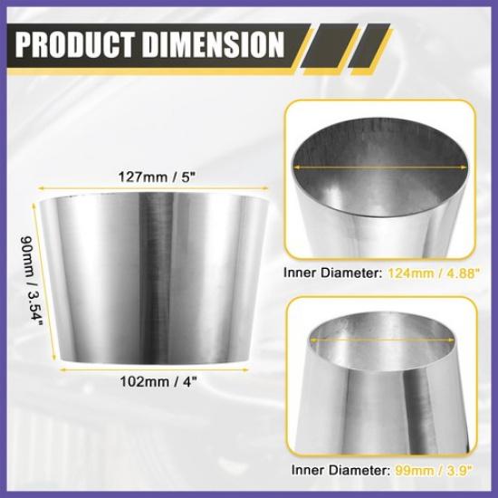 Car Mandrel Exhaust Bend Elbow Pipe 304 Stainless Steel for Car 4" OD to 5" OD
