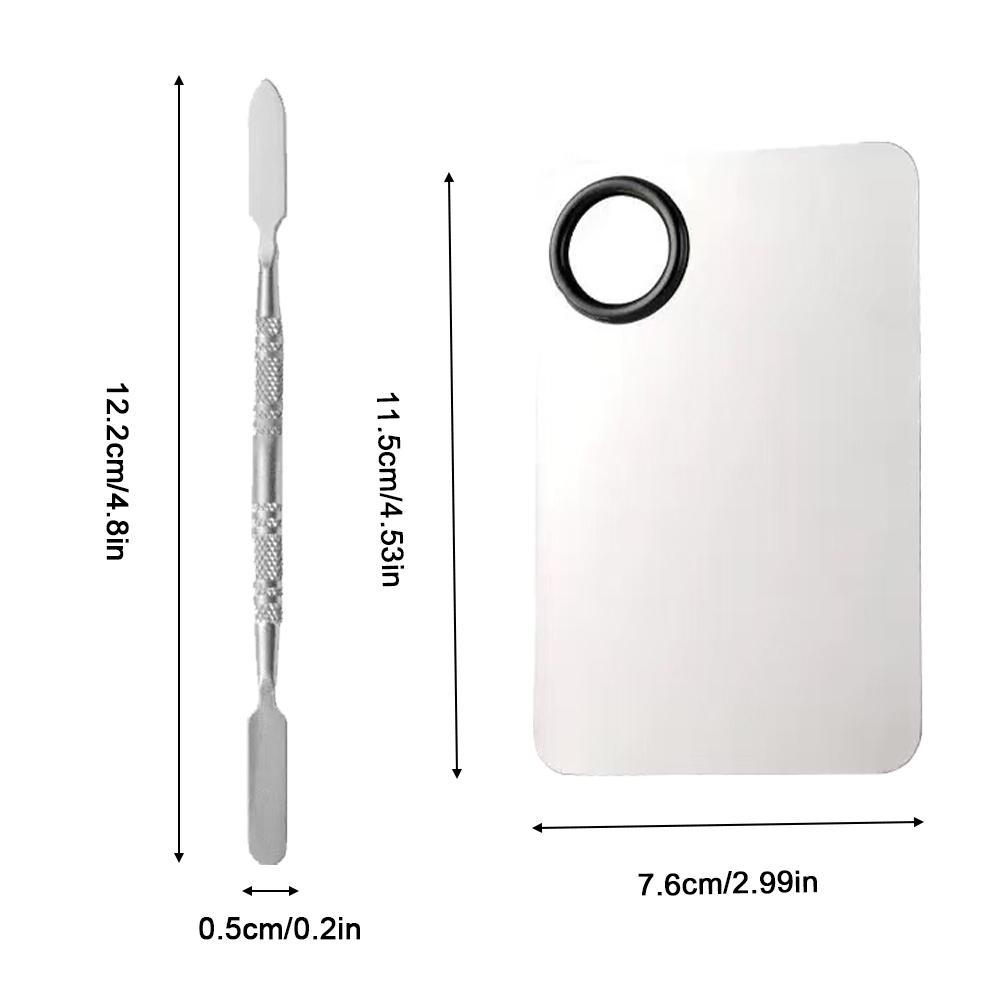 Палитра для смешивания макияжа из нержавеющей стали, шпатель для тональной основы, поднос для смешивания макияжа, палитра для нейл-арта, инструменты для красоты