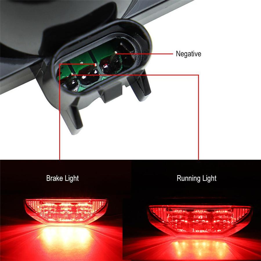 LED Tail Light Rear Brake Lamp For Honda TRX 250X 300X 400X 500 700 Rancher 420
