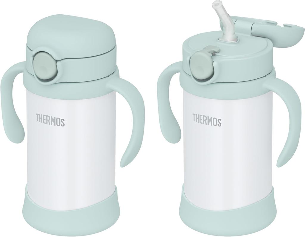 Thermos Baby Straw Mug with Integrated Spout and for Cold Drinks MNT Gasket, 350ml, Mint, Only, FJT-350
