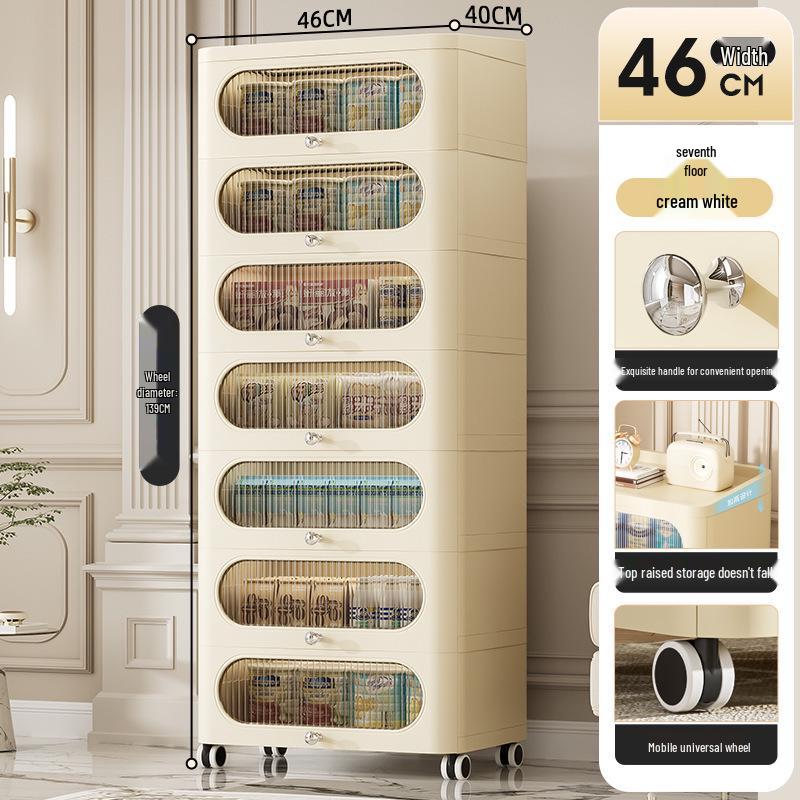 Nordic Style Plastic Storage Cabinet for Living Room or Bedroom