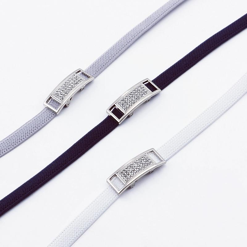 1Pair Diamond Lock Shoelaces Without Ties Elastic Laces Sneakers No Tie Shoe Laces Kids Adult 0.8cm Flat Shoelace for Shoes