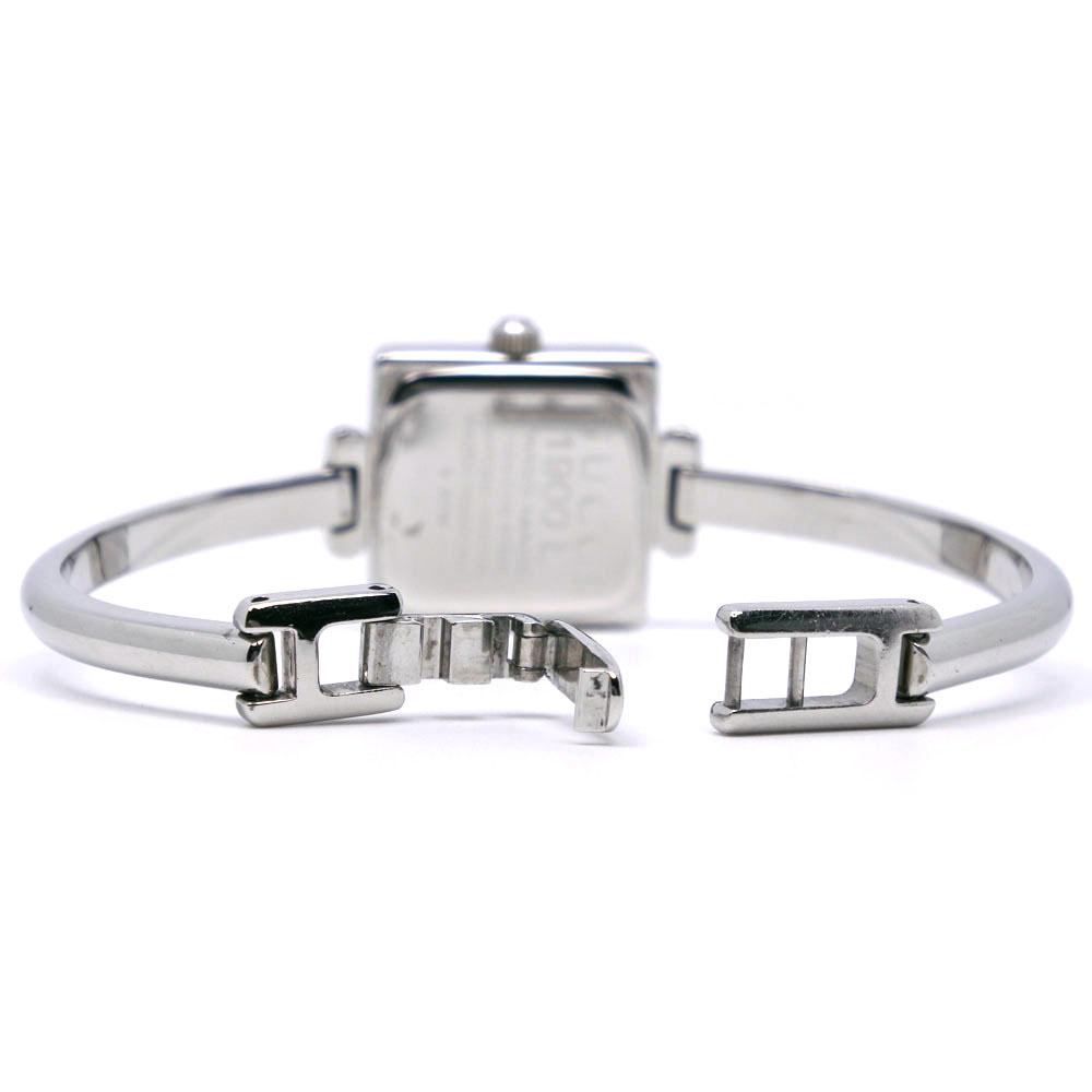 Gucci Часы 1900L черный циферблат нержавеющая сталь кварцевые аналоговый дисплей женские б/у