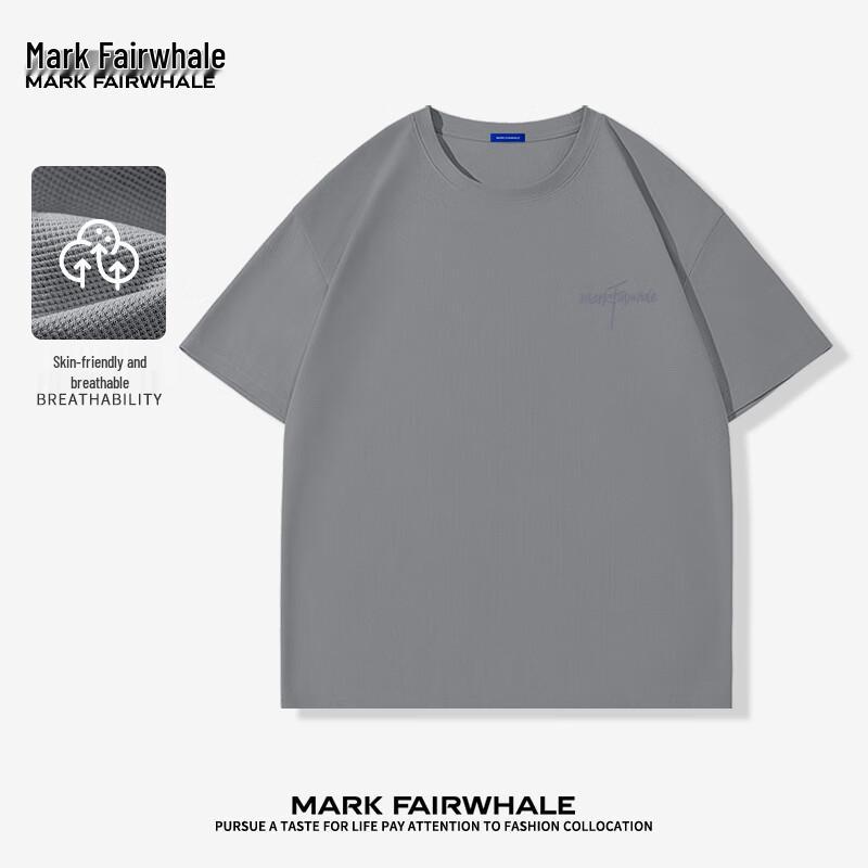 Mark Fairwhale Мужская дышащая футболка с круглым вырезом из вафельного трикотажа